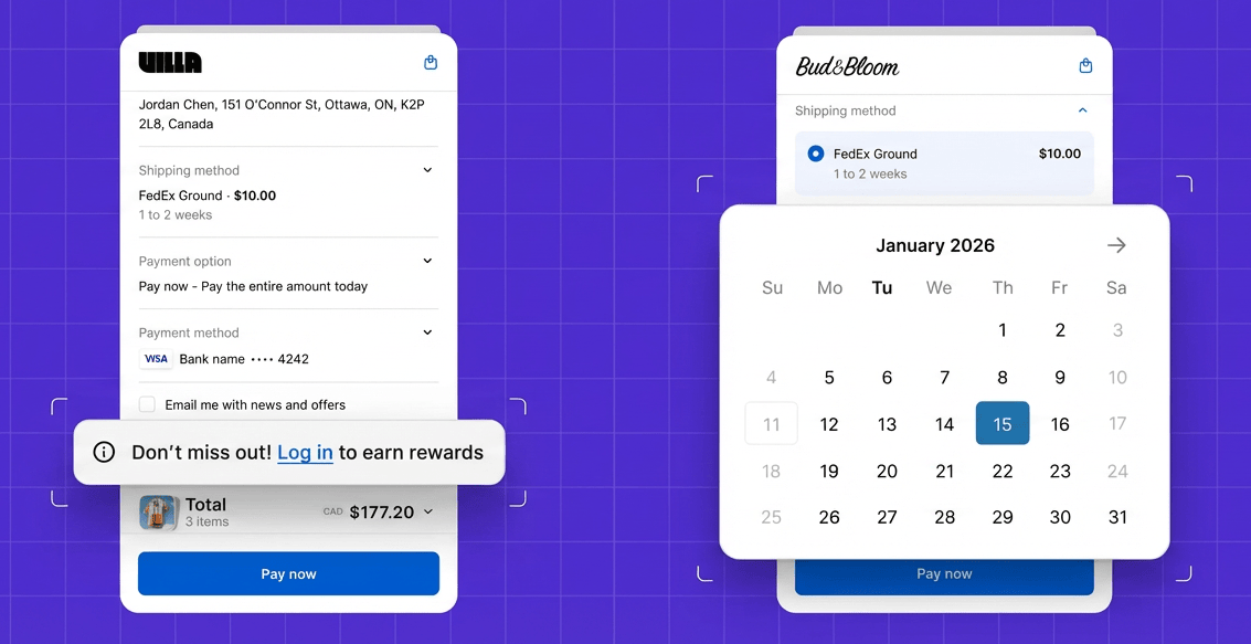 Diagram showing how an AI agent connects to a merchant embedded checkout integration